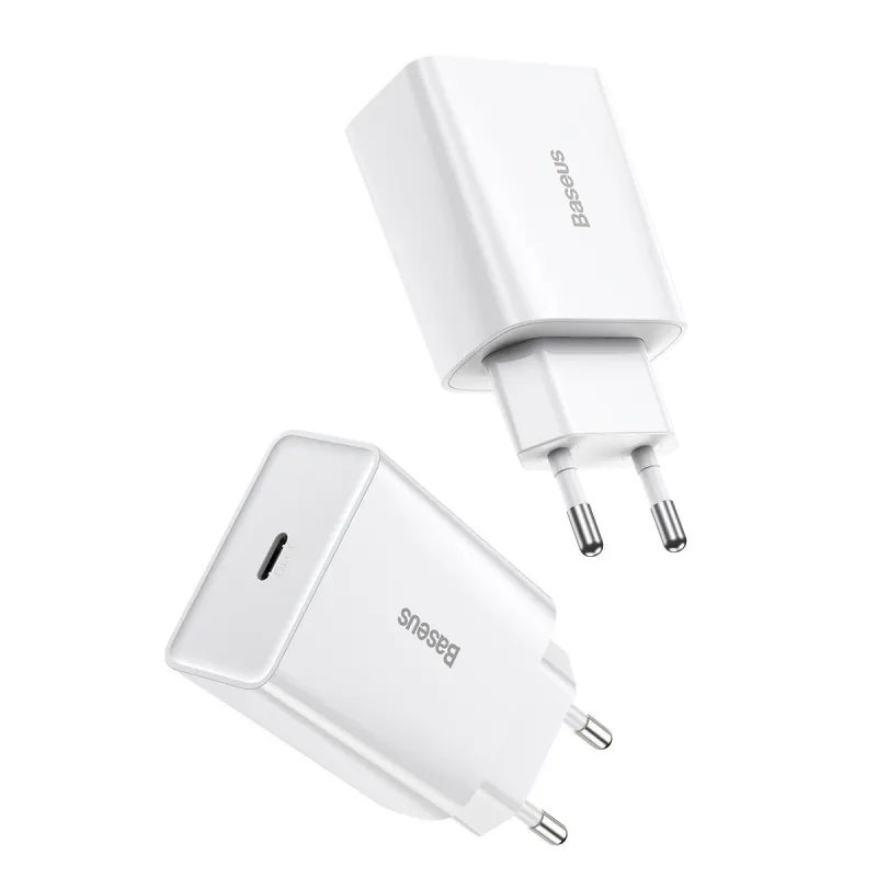 Baseus Speed Mini Quick Charger, USB-C, PD, 3A, 20W (white)